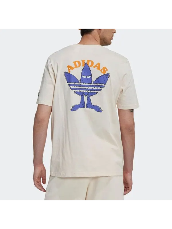 Футболка adidas originals Graphic Fun T-shirt 'Wonder White' — изображение 3 из 4, белый/черный