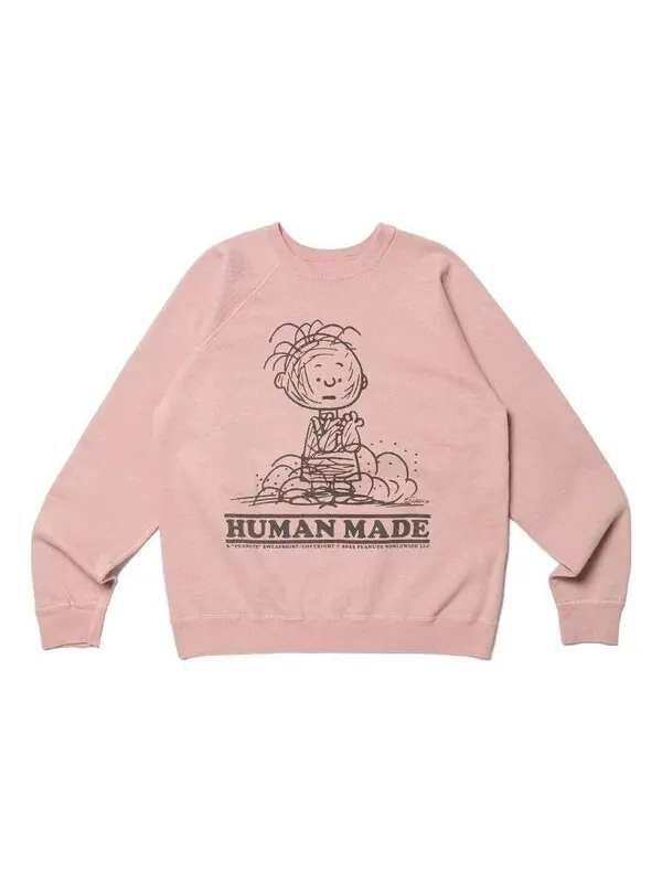 Толстовка x peanuts #2 charlie brown sweatshirt 'pink' Human Made — изображение 1 из 4, розовый