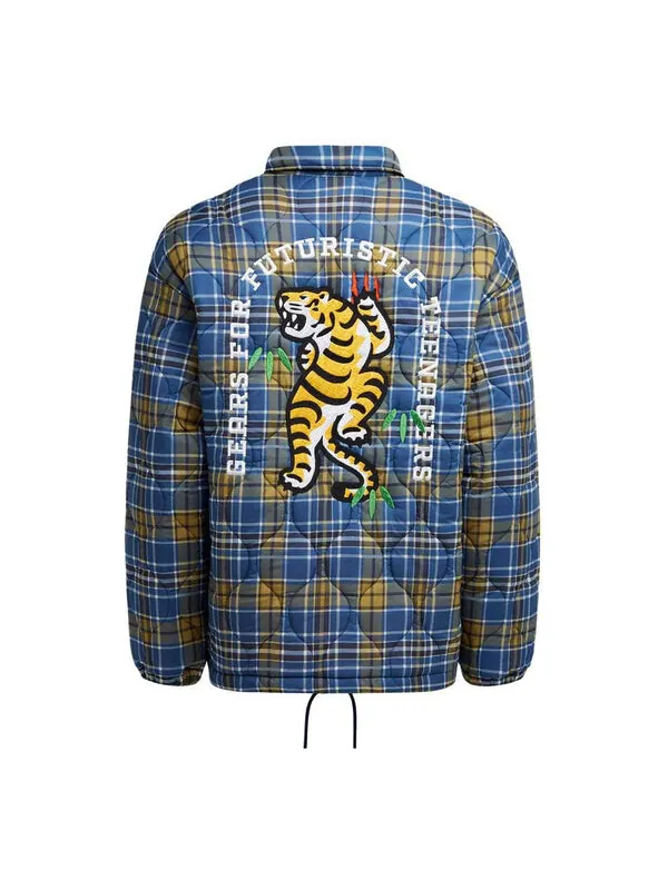 Куртка quilted check coach jacket 'blue' Human Made — изображение 2 из 2, синий