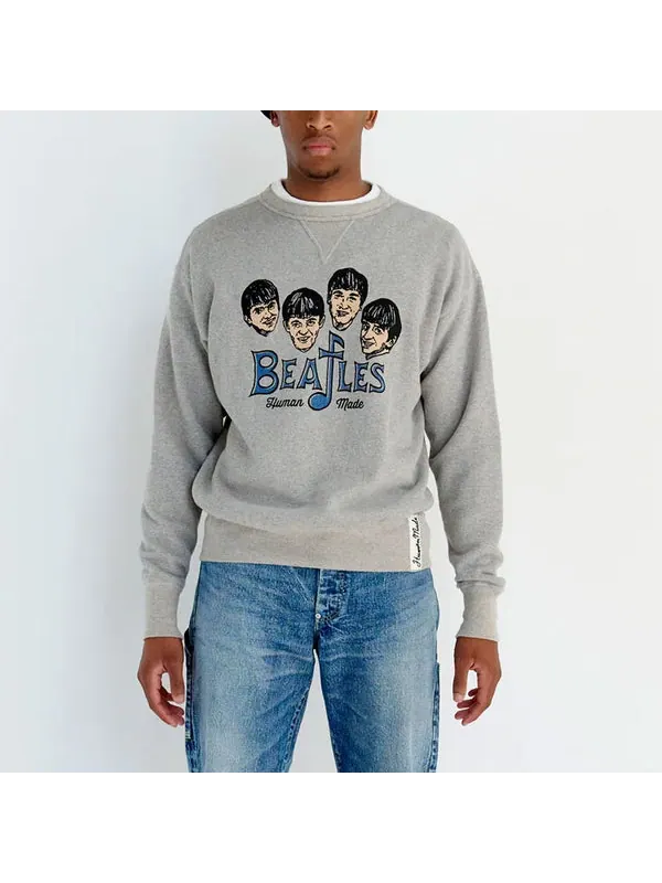 Толстовка beatles tsuriami sweatshirt 'grey' Human Made — изображение 3 из 4, серый
