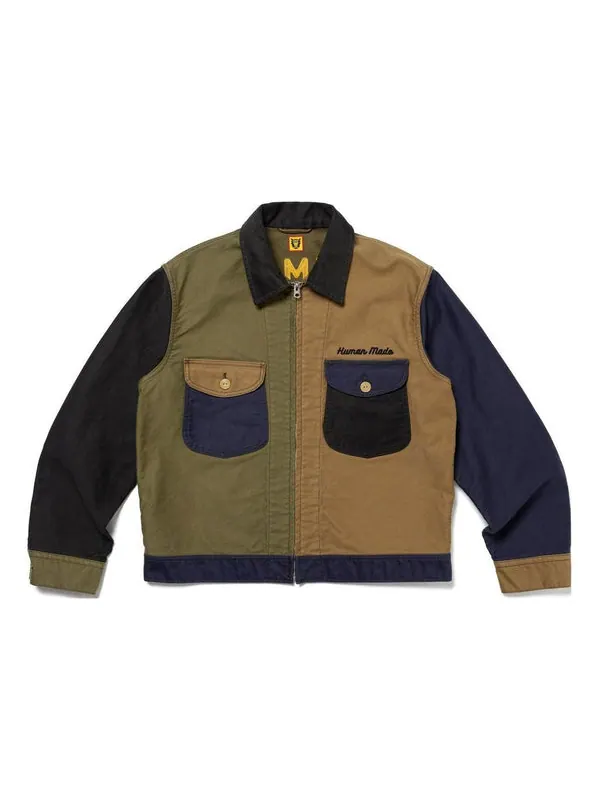 Куртка zip up work jacket 'navy' Human Made — изображение 1 из 4, темно-синий/коричневый