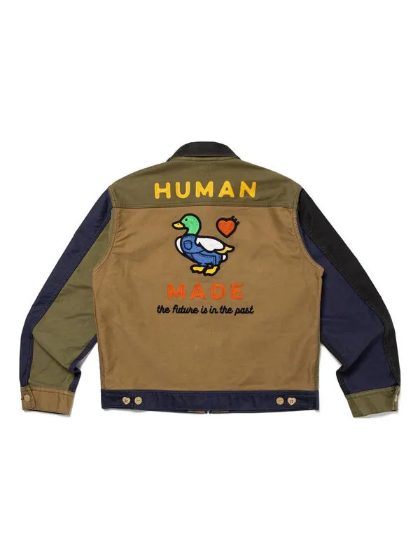 Куртка zip up work jacket 'navy' Human Made — изображение 2 из 4, темно-синий/коричневый