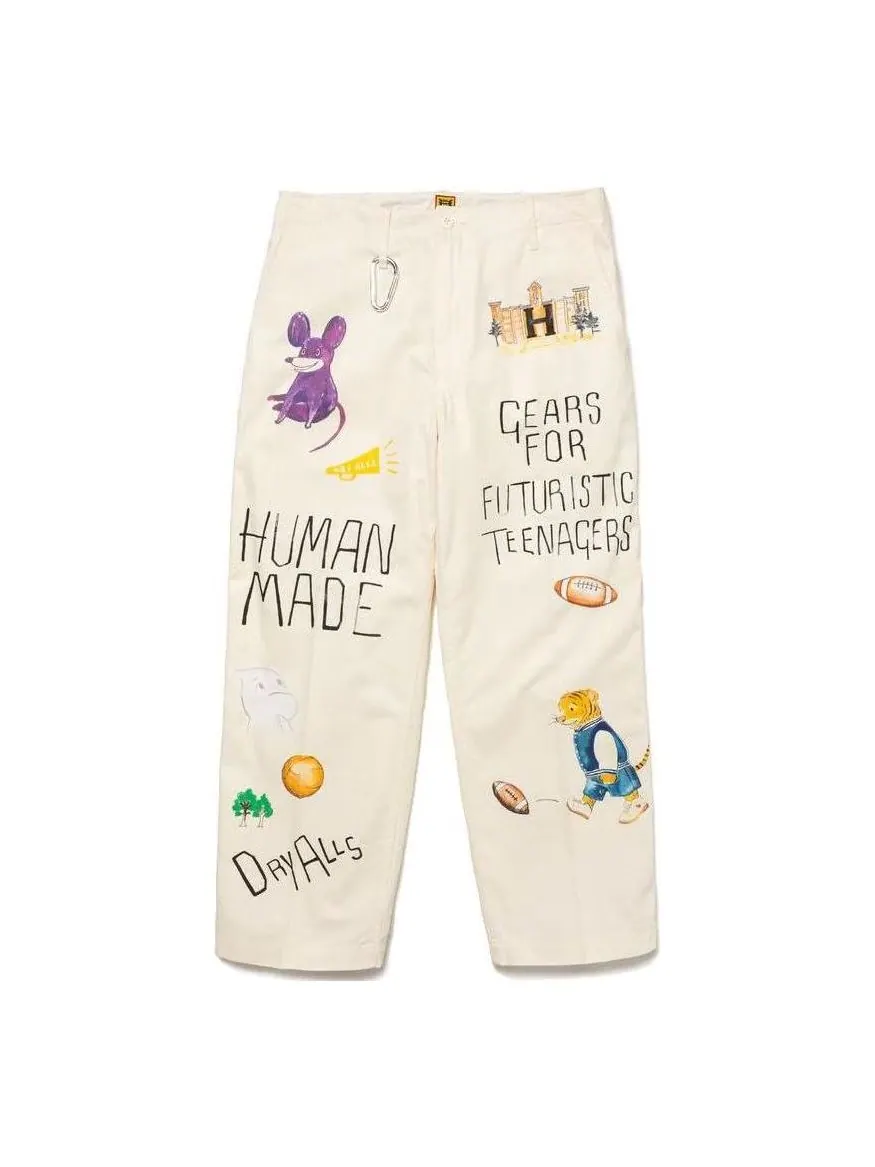 Спортивные брюки HUMAN MADE Printed Chino Pants 'White' — изображение 1 из 2, белый