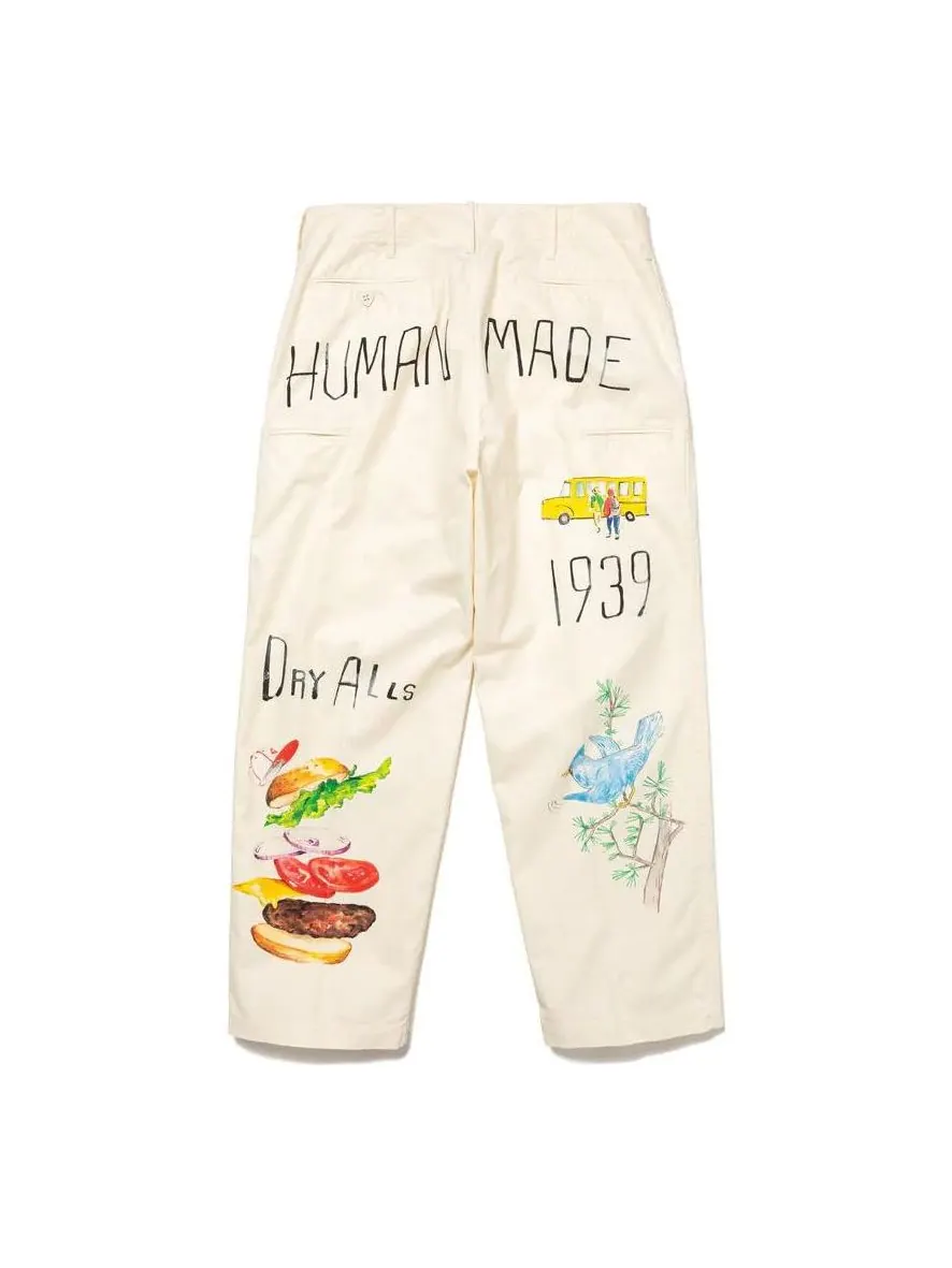Спортивные брюки HUMAN MADE Printed Chino Pants 'White' — изображение 2 из 2, белый