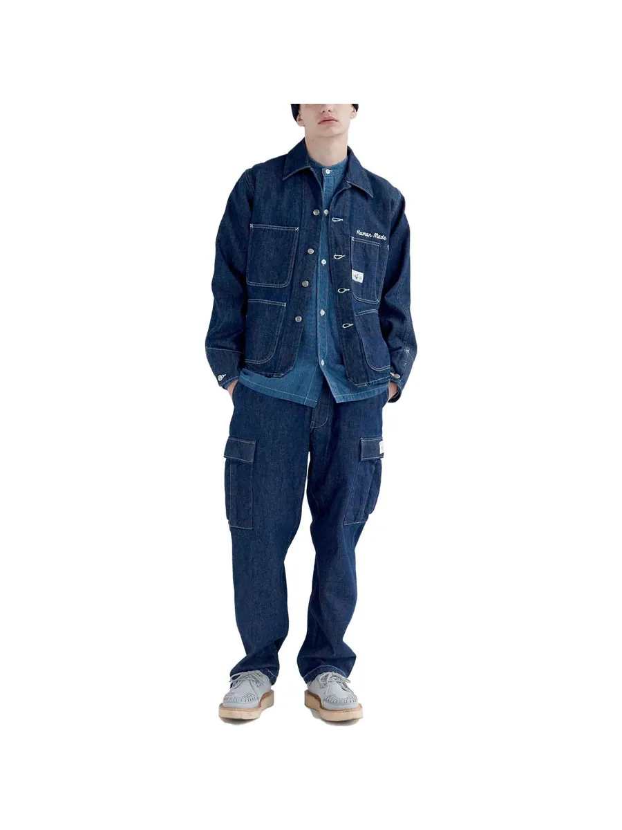Спортивные брюки HUMAN MADE Denim Cargo Pants 'Indigo' — изображение 3 из 4, темно-синий