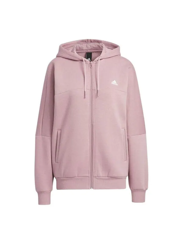 Толстовка с капюшоном из флиса Adidas — изображение 1 из 3, розовый