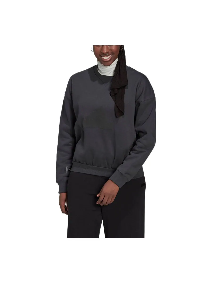 Свитер (WMNS) adidas Sweatshirt 'Grey' — изображение 1 из 3, серый
