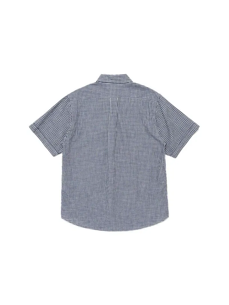 Мужская рубашка с коротким рукавом и клетчатым принтом Check B.D S/S Shirt HUMAN MADE — изображение 2 из 4, синий