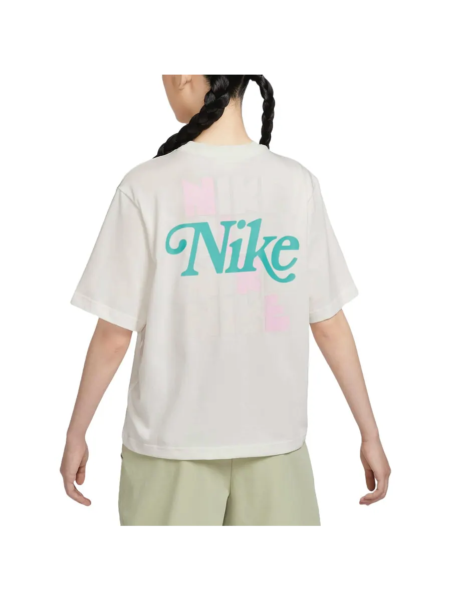 Футболка (WMNS) Nike Sportswear Boxy T-Shirt Asia Sizing 'Sail' — изображение 2 из 2, бежевый
