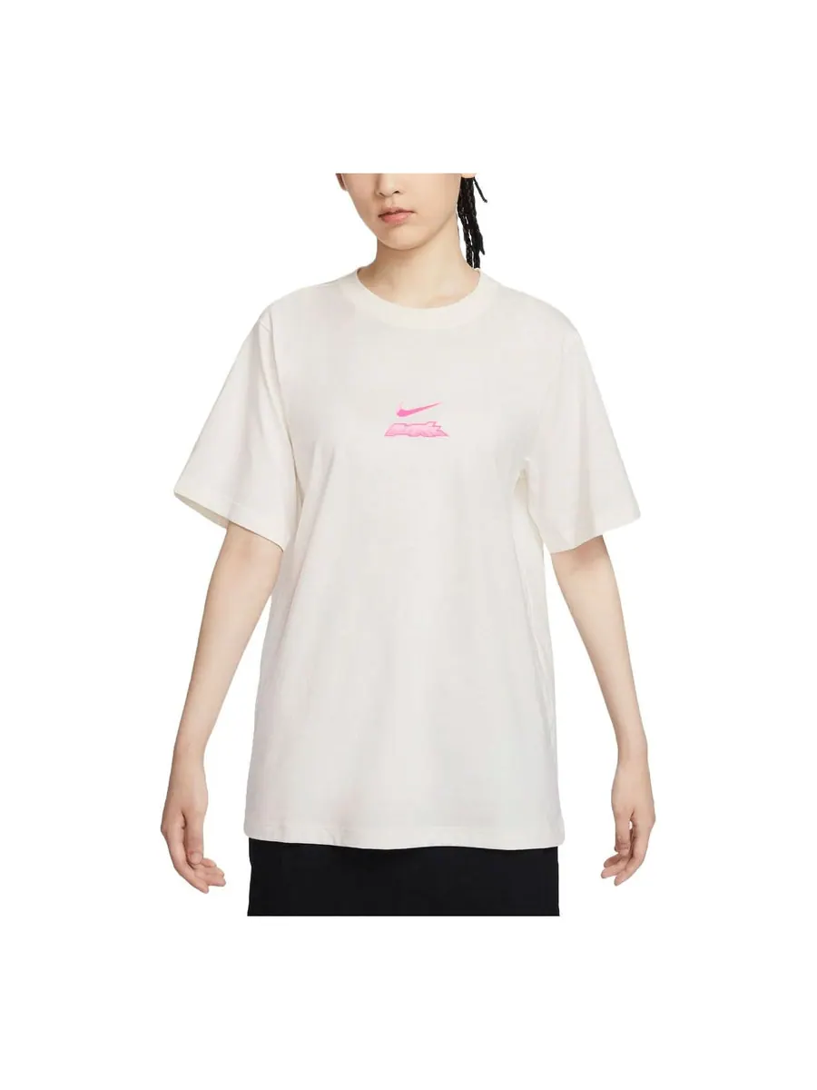 Футболка (WMNS) Nike Sportswear Essential T-Shirt Asia Sizing 'Sail' — изображение 1 из 2, бежевый