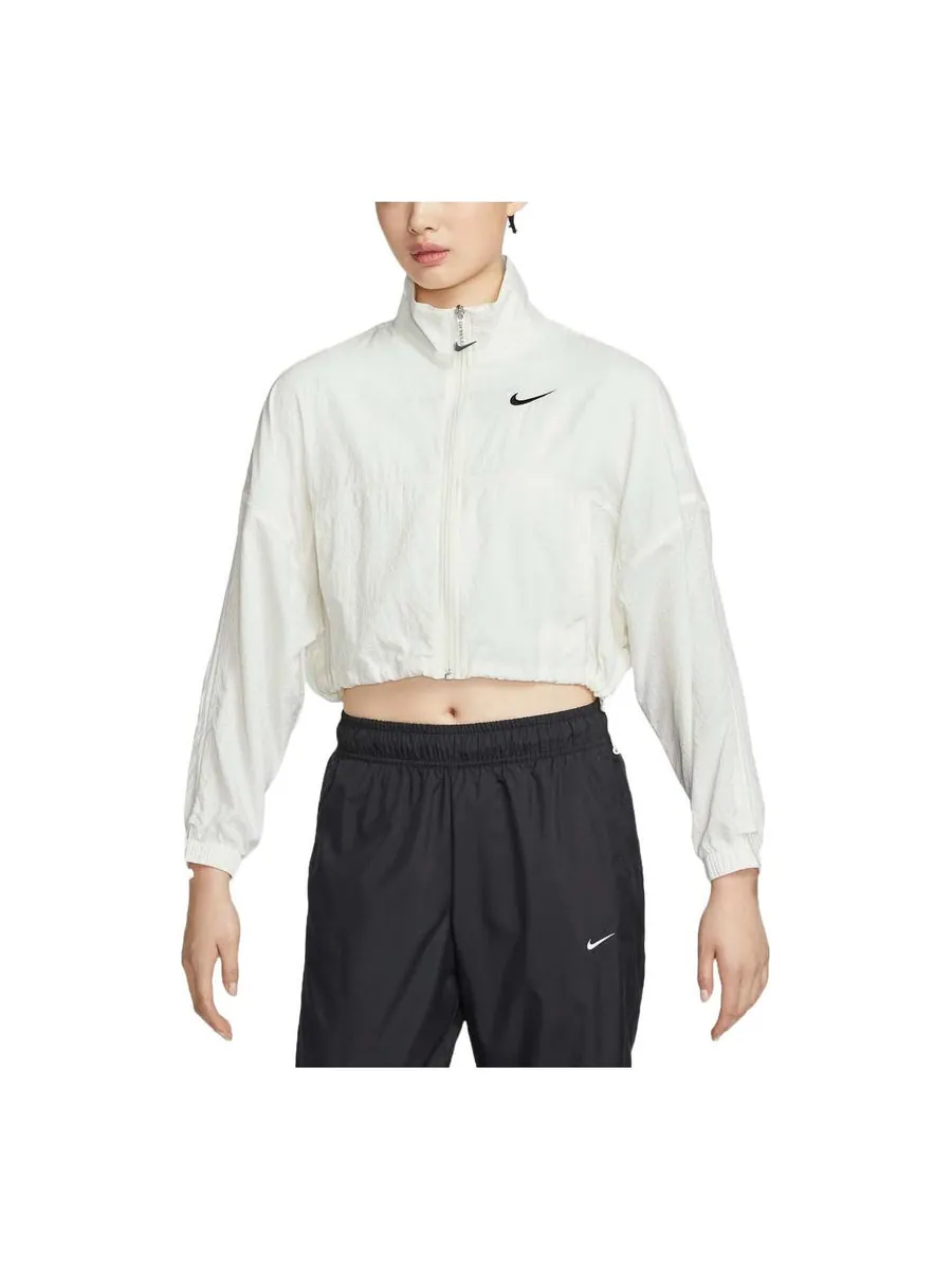 Куртка (WMNS) Nike Sportswear Woven Jacket Asia Sizing 'Sail' — изображение 1 из 2, бежевый