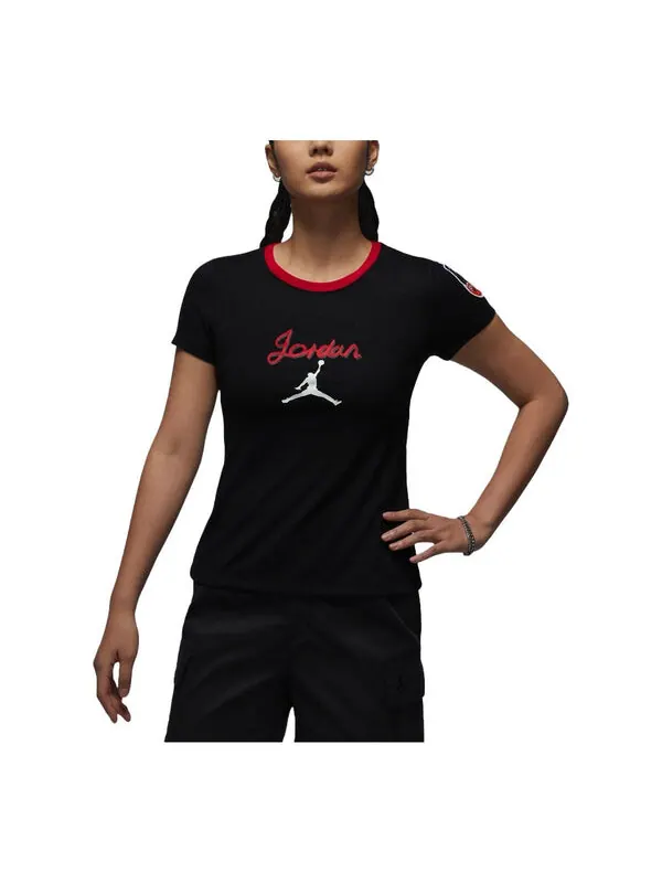 Футболка graphic slim fit t-shirt asia sizing 'black' Air Jordan — изображение 1 из 2, черный