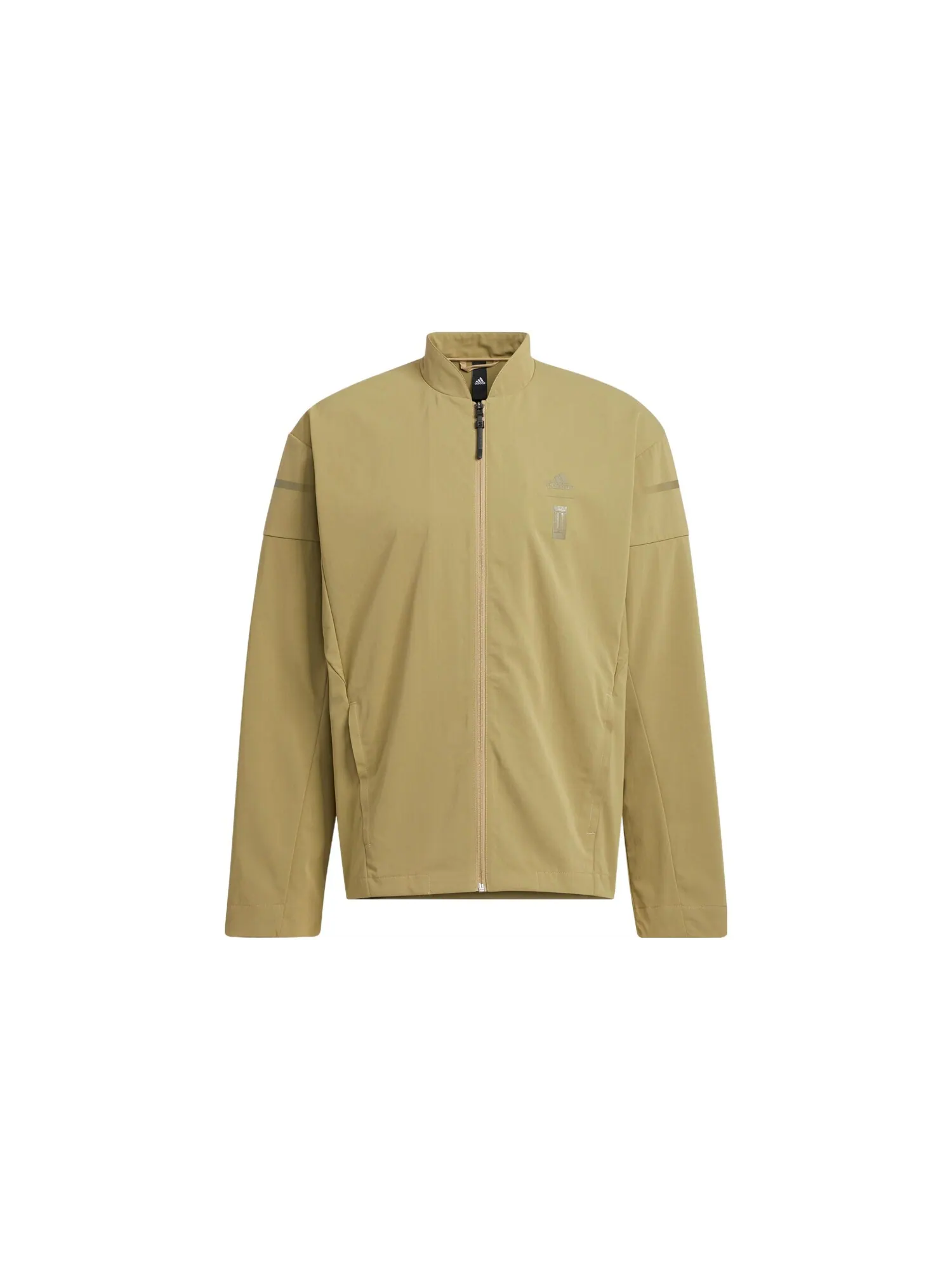 Куртка Adidas Chest Logo Stand Collar Zipper Long Sleeves — изображение 1 из 4, коричневый