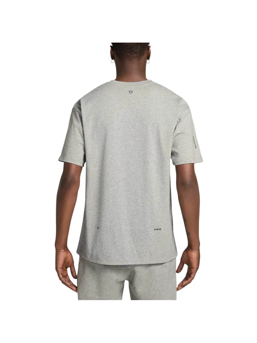 Футболка Nike Nocta T-Shirt 'Dark Grey Heather' — изображение 2 из 2, серый