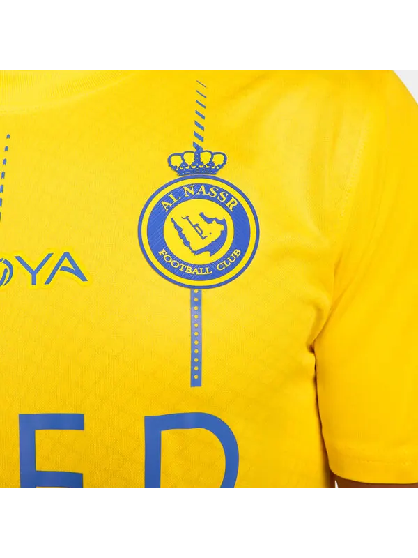 Спортивная футболка al nassr fc 2023/24 stadium home jersey 'yellow' Nike — изображение 4 из 4, желтый