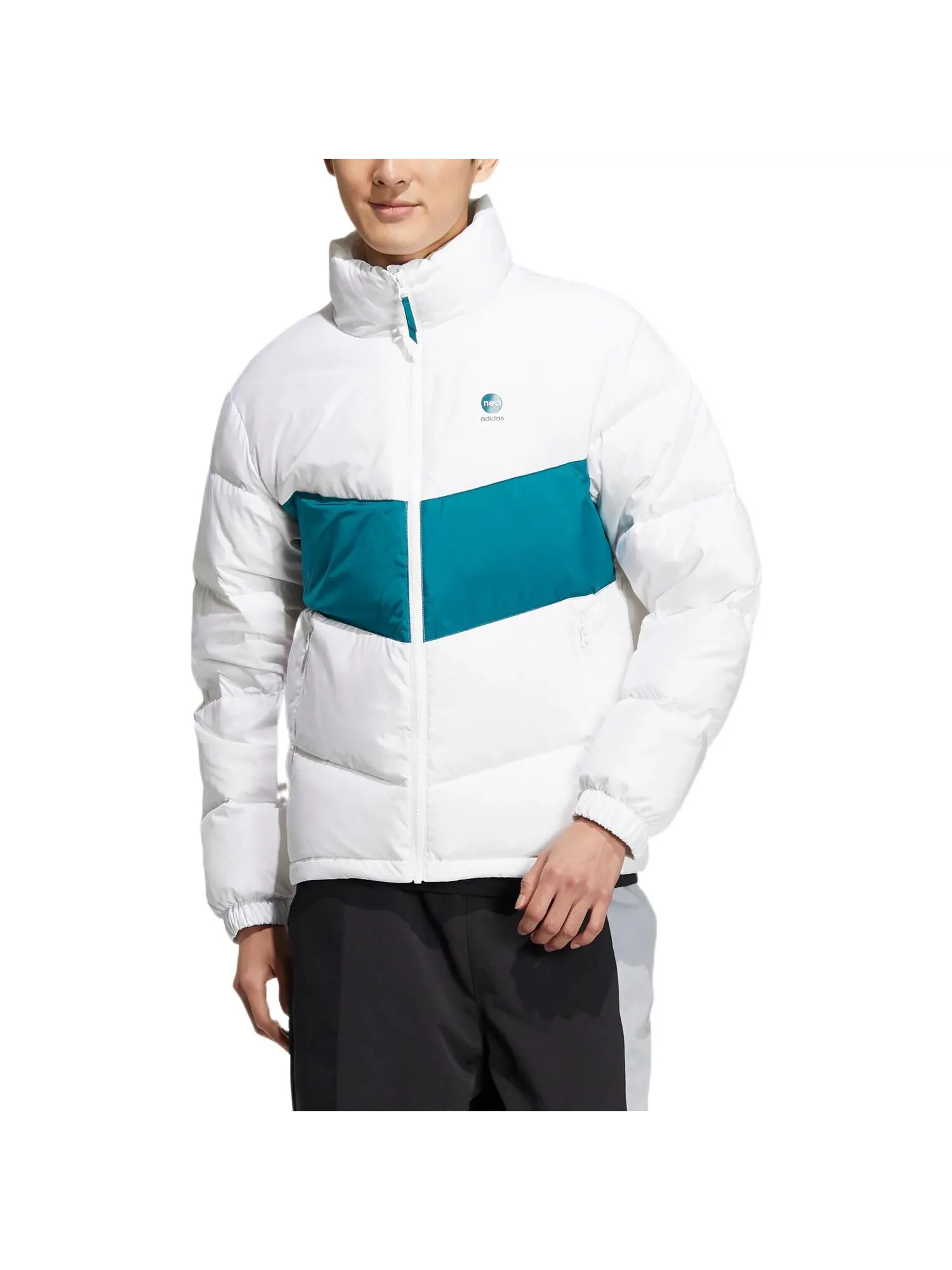 Пуховик унисекс Adidas neo Logo — изображение 2 из 4, белый
