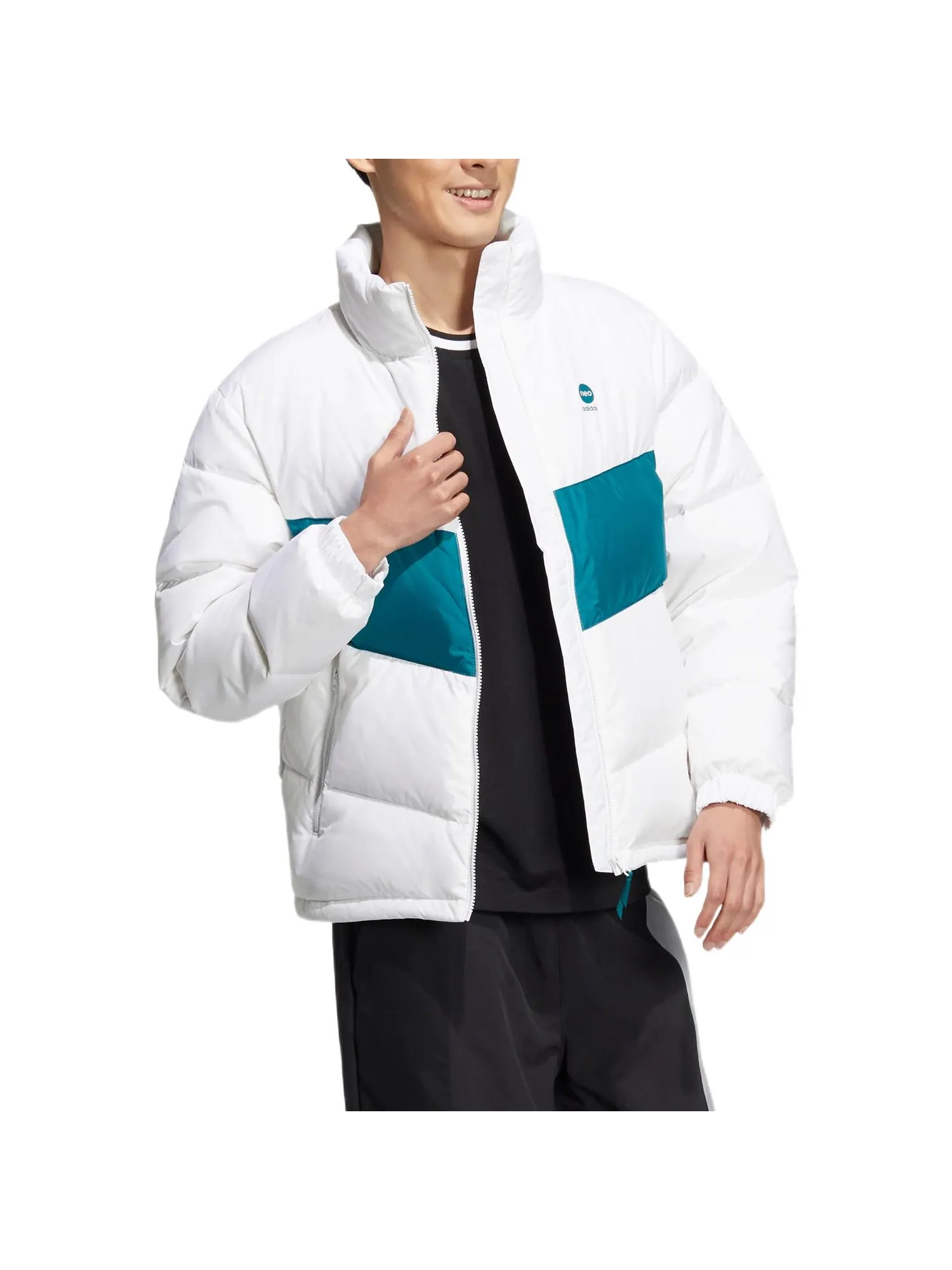 Пуховик унисекс Adidas neo Logo — изображение 4 из 4, белый