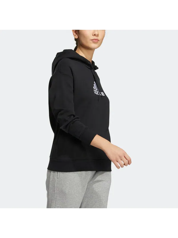 Толстовка (WMNS) adidas Logo Hoodie 'Black' — изображение 4 из 4, черный