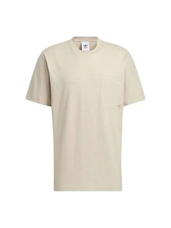 Футболка adidas Adicolor Trefoil T-shirt 'Beige' — изображение 1 из 3, бежевый