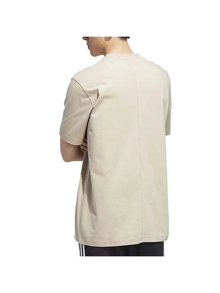 Футболка adidas Adicolor Trefoil T-shirt 'Beige' — изображение 3 из 3, бежевый