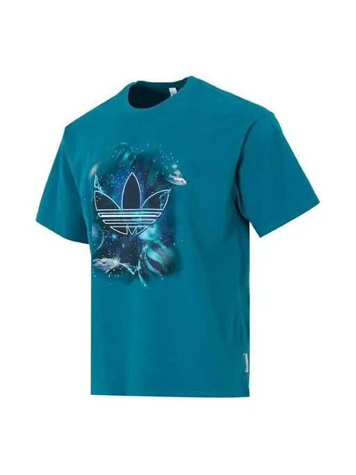 Футболка adidas originals Y2K Tee 4 Element Large Logo Printing Athleisure Casual Sports Short — изображение 1 из 4, мульти
