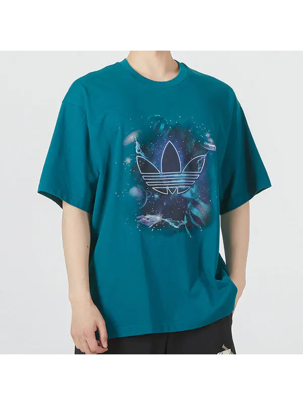 Футболка adidas originals Y2K Tee 4 Element Large Logo Printing Athleisure Casual Sports Short — изображение 3 из 4, мульти