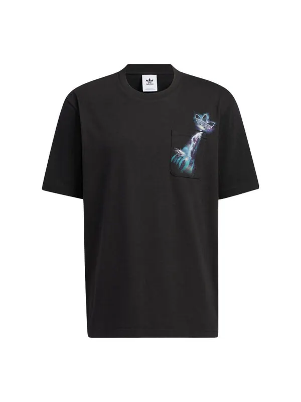 Футболка adidas originals Y2k Tee 3 Casual Gradient Solid Color Pattern Sports Round Neck Pocket — изображение 1 из 4, мульти