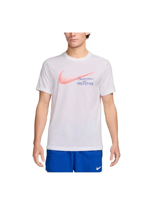 Футболка dri fit graphic running t shirt asia sizing Nike — изображение 1 из 2, белый