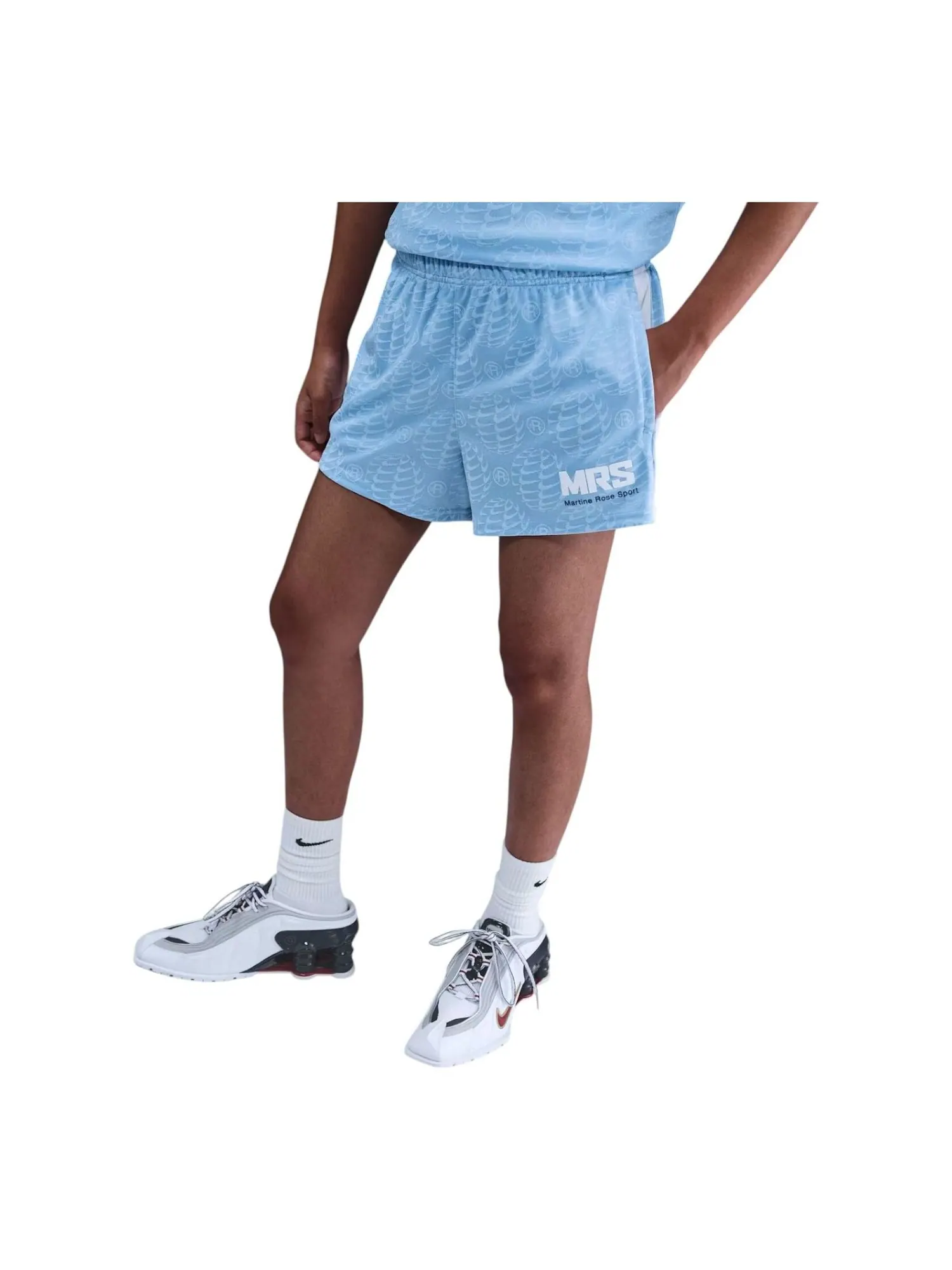 Шорты Nike x Martine Rose Football Shorts 'Light Blue' — изображение 2 из 2, синий
