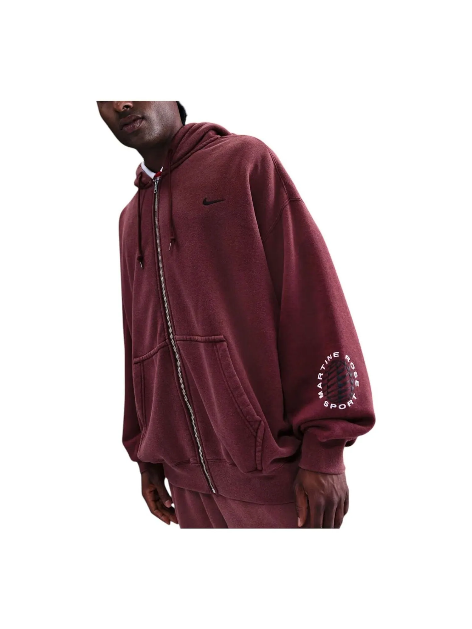 Худи Nike x Martine Rose Full-zip Hoodie 'Red' — изображение 1 из 2, красный