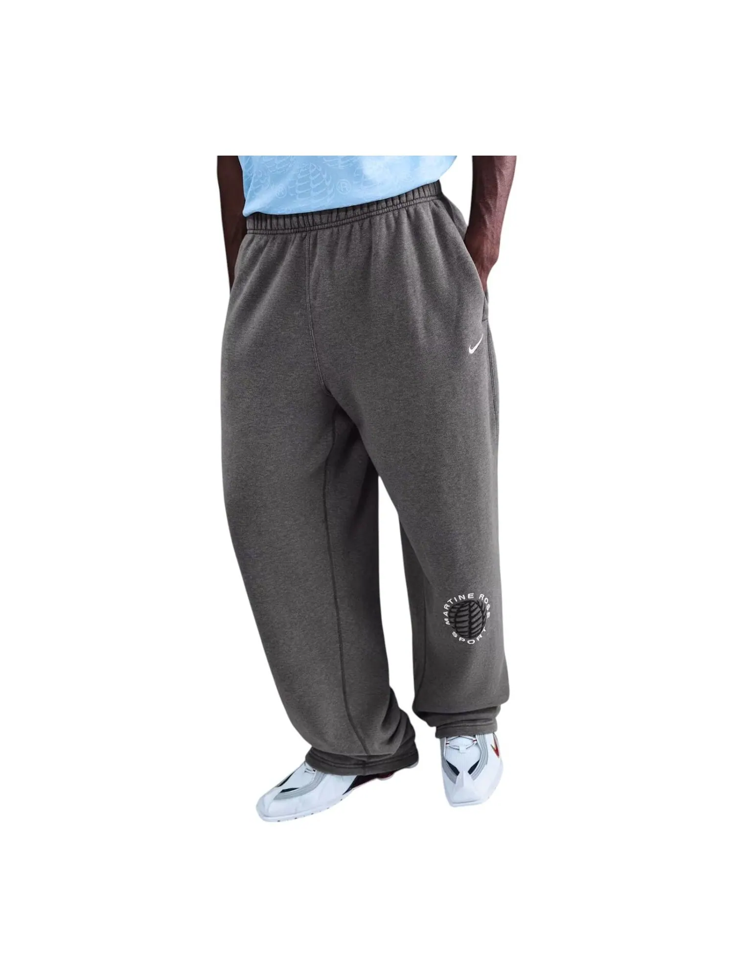Брюки Nike x Martine Rose Fleece Trousers 'Grey' — 1