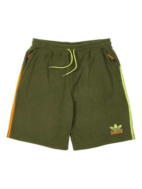 Шорты men's originals x palace crossover ss22 stripe logo straight shorts green Adidas — изображение 1 из 1, мульти