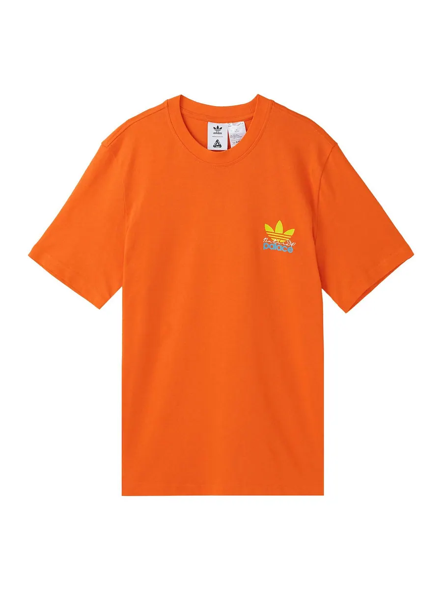 Футболка adidas originals x PALACE Crossover Alphabet Round Neck Short Sleeve Unisex Orange — изображение 1 из 2, оранжевый