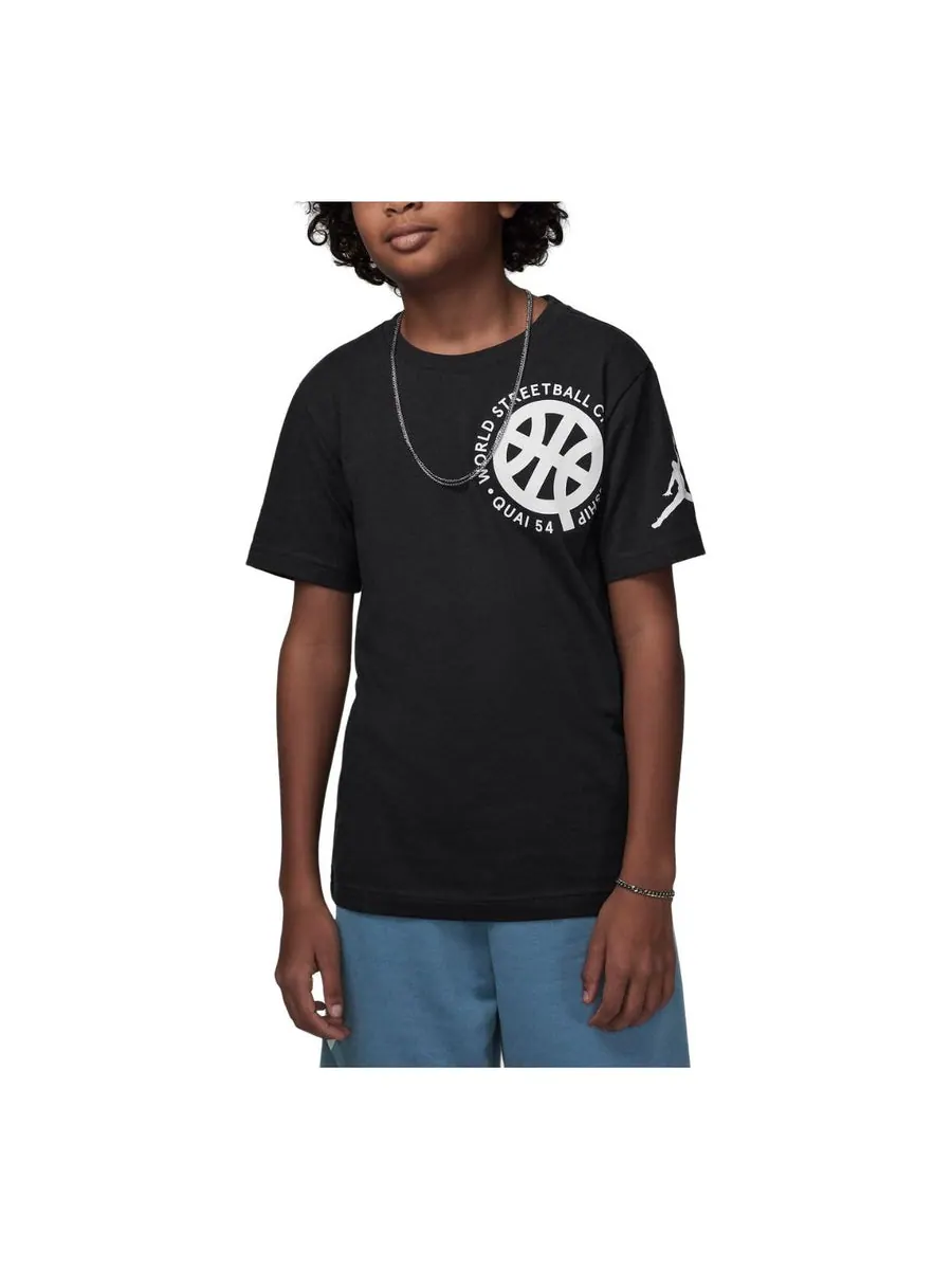 Футболка (GS) Air Jordan Quai 54 Graphic T-Shirt 'Off Noir' — изображение 1 из 2, черный