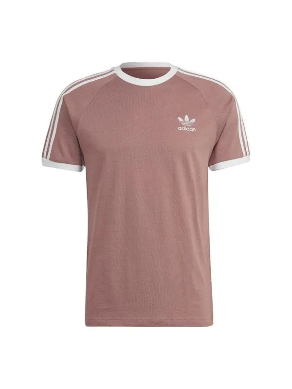Футболка оригиналы adicolor классика 3 полоски футболка Adidas — изображение 1 из 4, темный розовый/мульти