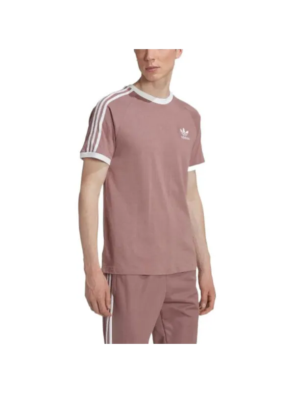Футболка оригиналы adicolor классика 3 полоски футболка Adidas — изображение 4 из 4, темный розовый/мульти