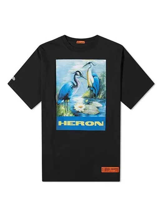 Футболка Men's HERON PRESTON Blue Short Sleeve Black — изображение 1 из 4, черный