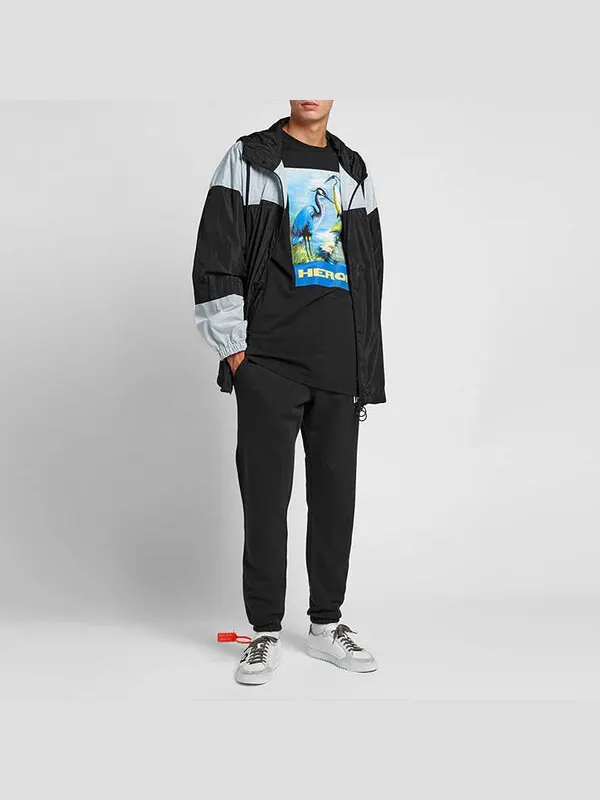 Футболка Men's HERON PRESTON Blue Short Sleeve Black — изображение 2 из 4, черный