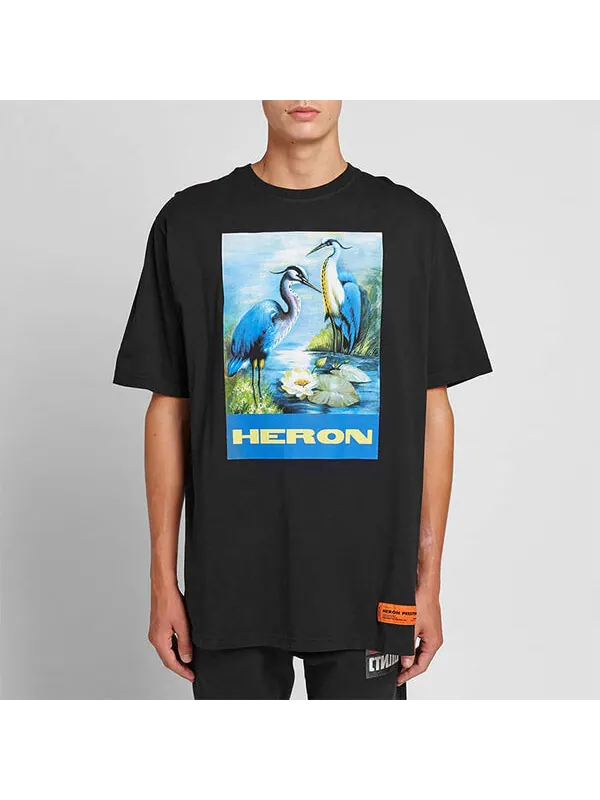 Футболка Men's HERON PRESTON Blue Short Sleeve Black — изображение 3 из 4, черный