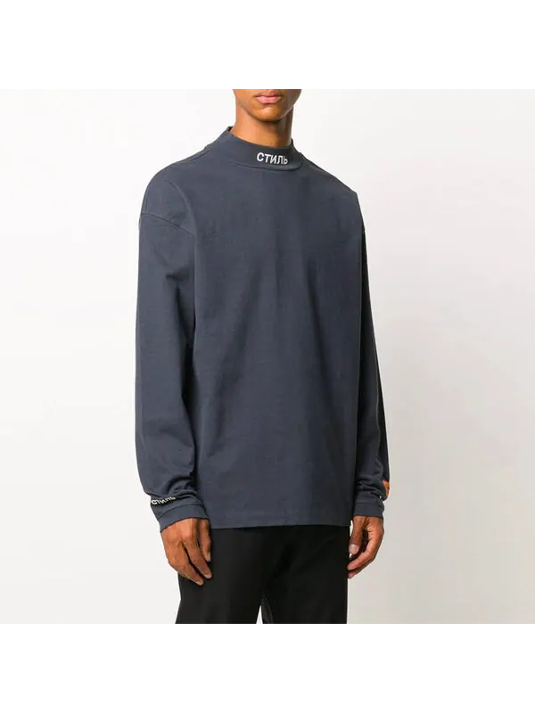 Футболка ctnmb long sleeve turtleneck tshirt 'navy' Heron Preston — изображение 3 из 3, темно-синий