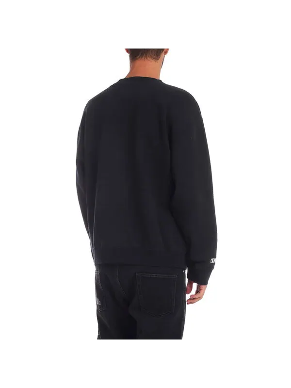 Толстовка heron tape crew sweatshirt 'black' Heron Preston — изображение 2 из 3, черный/оранжевый