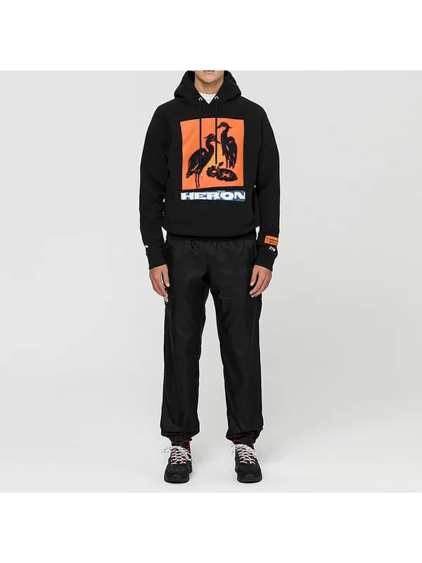 Толстовка heron pop over hoodie 'black orange' Heron Preston — изображение 3 из 3, черный/оранжевый