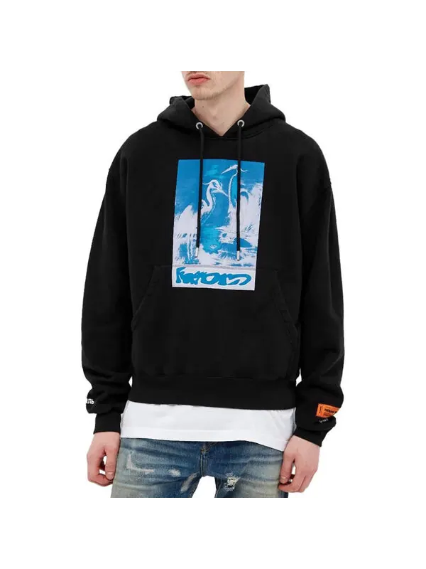 Толстовка herons captcha hoodie 'black blue' Heron Preston — изображение 2 из 4, черный/синий
