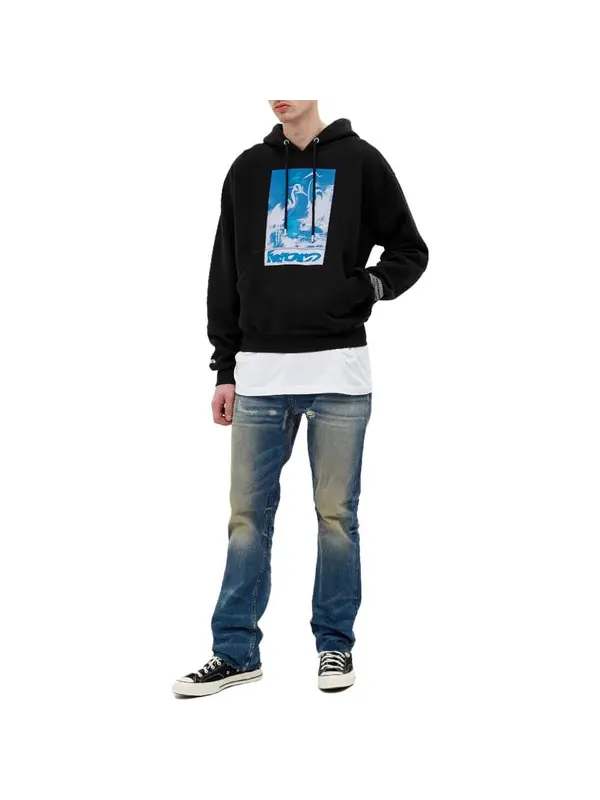 Толстовка herons captcha hoodie 'black blue' Heron Preston — изображение 4 из 4, черный/синий