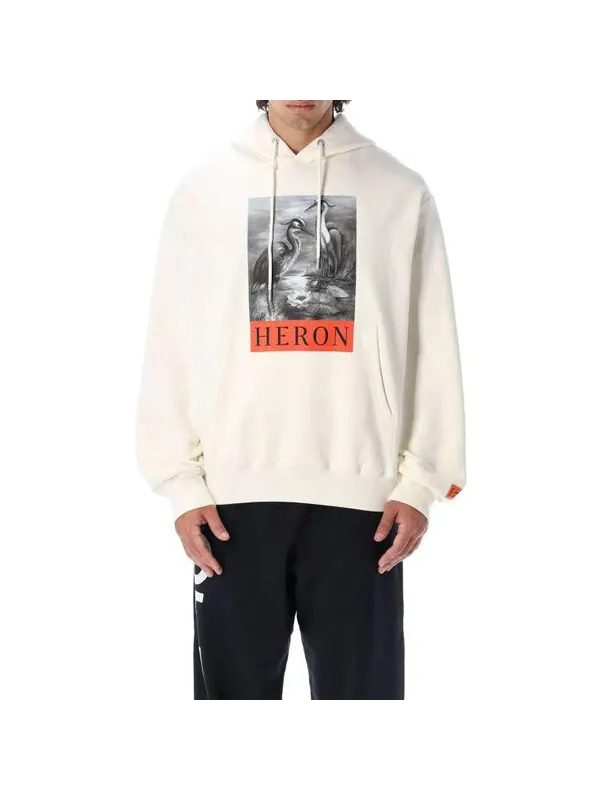 Толстовка nf heron bw hoodie 'white black' Heron Preston — изображение 3 из 4, белый/черный