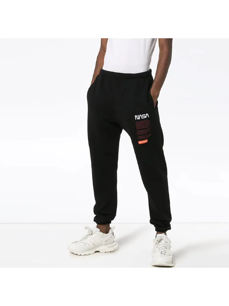 Спортивные брюки HERON PRESTON x NASA Facts Slim Pants 'Black' — изображение 3 из 4, черный