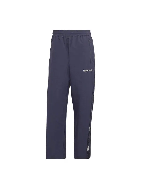 Брюки men's originals solid color smiling face embroidered logo straight casual pants/trousers blue Adidas, мульти
