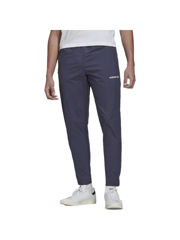 Брюки men's originals solid color smiling face embroidered logo straight casual pants/trousers blue Adidas, мульти