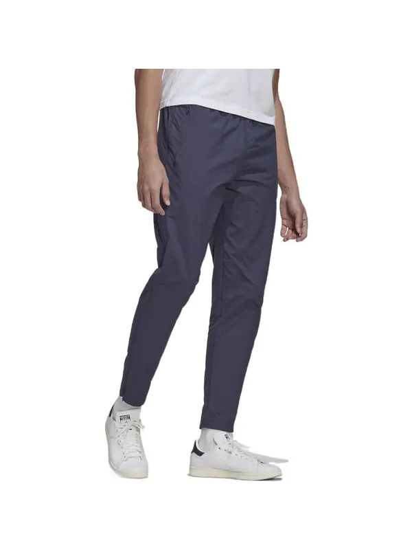 Брюки men's originals solid color smiling face embroidered logo straight casual pants/trousers blue Adidas, мульти