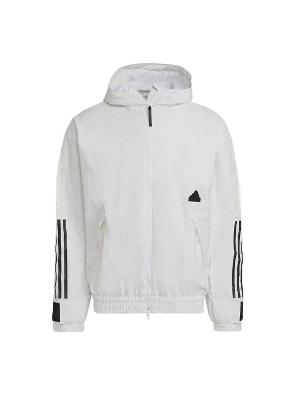 Куртка 3 полоски штормовая куртка Adidas — изображение 1 из 3, белый/черный